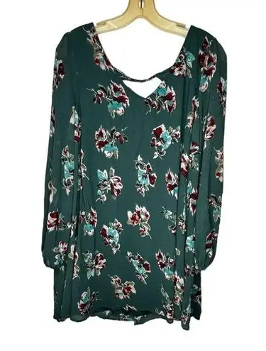 Entro  Floral Dress Tunic Top