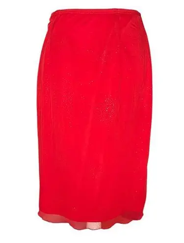 red y2k sparkly midi skirt medium - Image 1