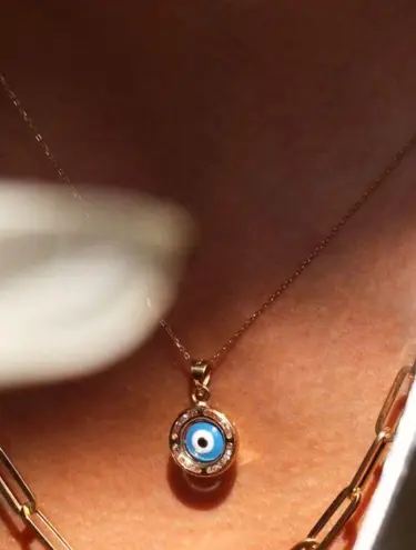 Tehrani Jewelry Evil Eye 14k Real Gold Pendant