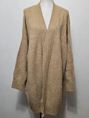 Natural Reflections Sesame Wanderer Long Sleeve Cardigan Size XXL