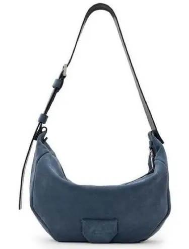 ALLSAINTS NWOT Madea Suede Shoulder Bag in Steel Blue