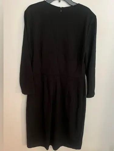 J. McLaughlin  Black Dress 3/4 Sleeve Knee Length  Size M