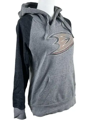 Fanatics Anaheim Ducks Gray Colorblock Graphic Hoodie Sweatshirt Small NHL