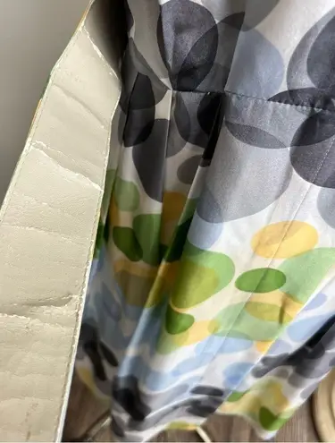 Badgley Mischka Silk Bubble Spotted Print Button Down Shirt Dress