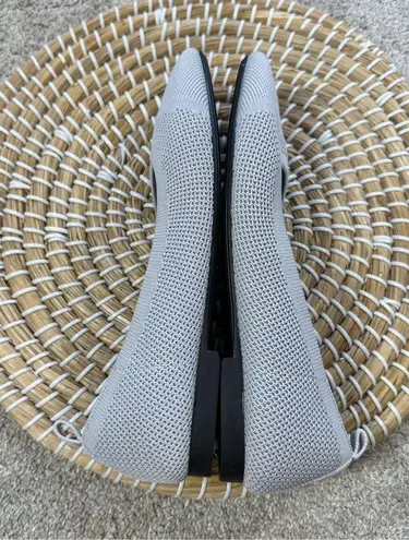 burudani Women’s Knit Flat Shoes Square Toe Comfort in Light Gray Size 7.5