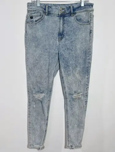 KanCan USA KanCan High Rise Acid Wash Distressed Ankle Jeans Size 13/30