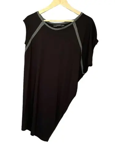 ALLSAINTS Tessi Black Asymmetrical Mini Dress