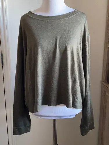 Agnes & Dora NWT Baby French Terry Pullover Sweater | Olive Slub
