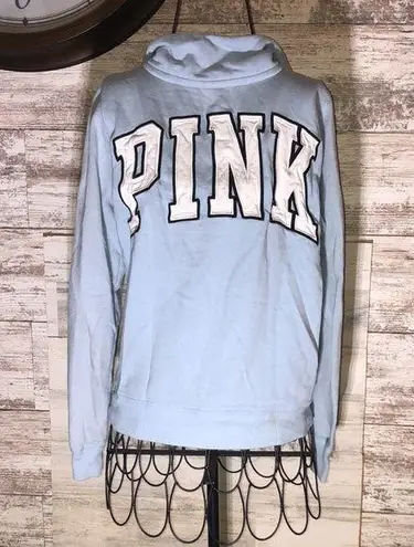 PINK - Victoria's Secret Victoria’s Secret PINK sweatshirt quarter zip blue and black size XS pink vs top