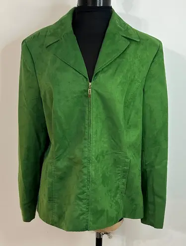 Evan Picone Evan-Picone Green Zip-Up Coat – Size 16