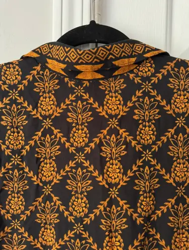 Farm Rio Printed V-Neck Tie Front Midi Dress, Size S