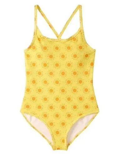 Hanna Andersson women’s one piece swimsuit in sunny yellow “Sunshine Day” print