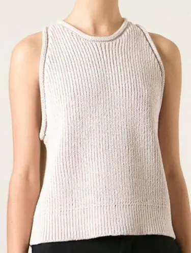 3.1 Phillip Lim Tank Top Womens Medium Beige Knit Cotton Halter