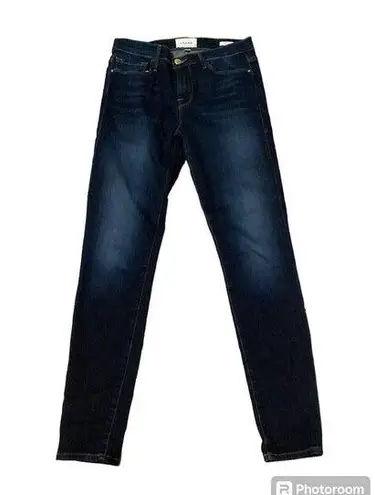 Frame  Le Skinny De Jeanne Dark Wash Mid Rise Jeans 26