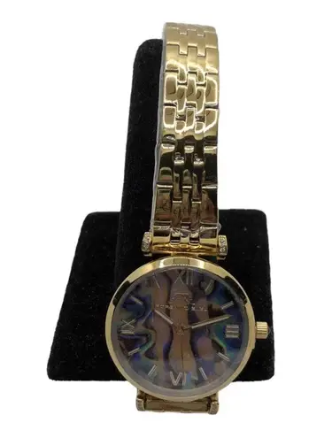 Porsamo BLEU Sylvie Stunning Abalone Dial Gold Bracelet Watch, 32mm