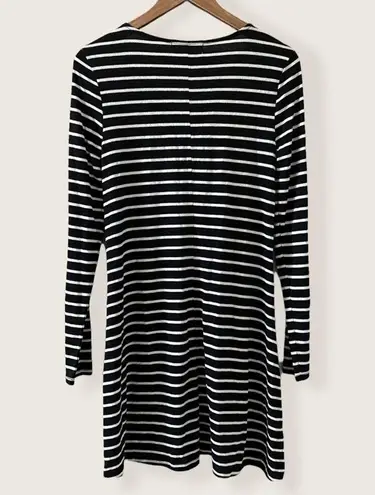 Living Doll NEW Long Sleeve Dress Striped Casual V Neck Size Small