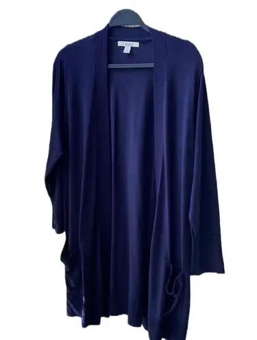 π Sejour Nordstrom Open Long 34β Lightweight Navy Cardigan, Non