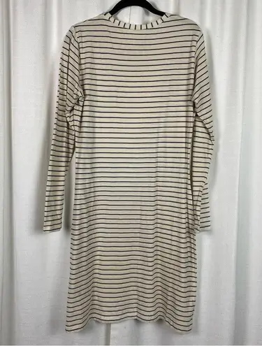 ALBION FIT Albion Cream&Black Stripe T-Shirt Mini Dress Sz.S