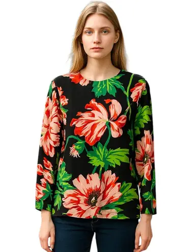 Stella McCartney Long Sleeve Tropical Print Ada Top- sz 38 8 M