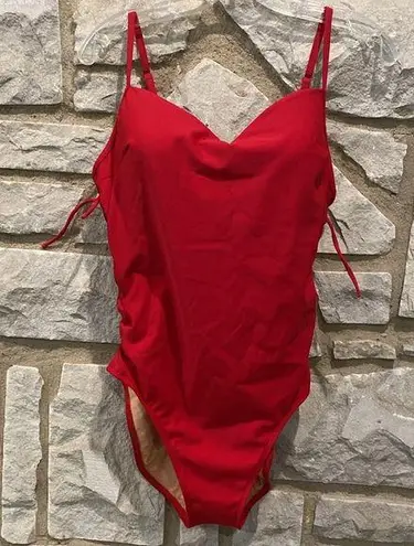 Newport News  Red 1 Piece Swim Bathing Suit 14