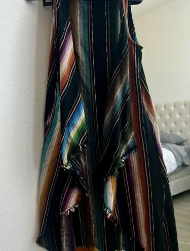 L&B  Multicolor Striped Aztec Vest thumbnail 1