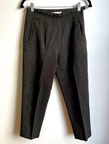 Vintage L.L. Bean Womens Gray Worsted Wool Pants Charcoal Size 6 Petite 27" W