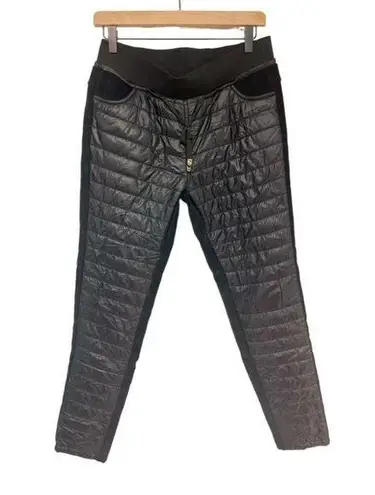 Quilted and Velvet Black Drawstring Trouser 31 EUC Black