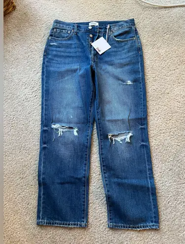 Pistola NWT Charlie High-Rise Straight Crop Jeans Distressed