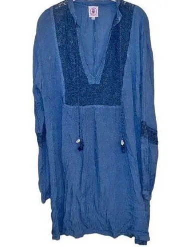 Light Blue Bohemian Dress Shell Detail Muche Muchette Women’s One Size (Large)