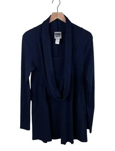 Prairie Underground Dress Your Orbit Long Sleeve Cotton Cowl Neck Tunic Medium Blue