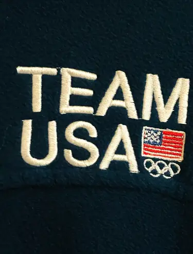Team USA Unisex Adult’s Large Navy Blue Fleece Full Zip Olympic Jacket Gorpcore