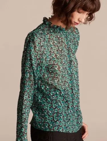 Rebecca Taylor NWT Climbing Rose Silk-Blend Blouse