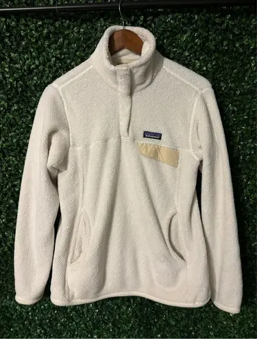 Patagonia  White and Cream Snap Tool Pullover Soft Sweater Size Medium - Image 1