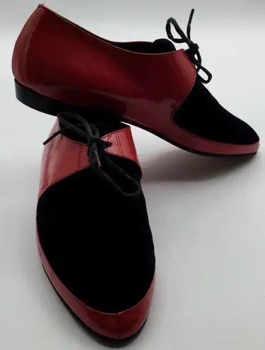 A Very Rare Vintage Versus By Versace Red/black Lace Up US5 EU35 Women’s Shoes Red Size 5