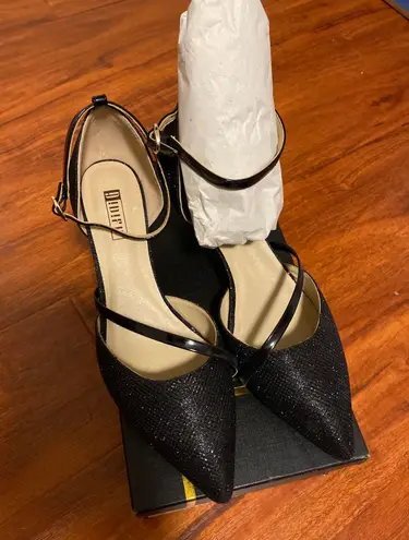 Women IN2 Maxine Low Kitten Heels Dress Pumps Black Size 8.5