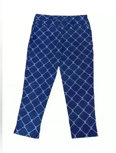 San Soleil Knotical Navy Ladies Small Capri ankle Pants Golf XL Blue