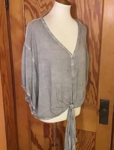 Entro Slouchy boho beachy v neck top