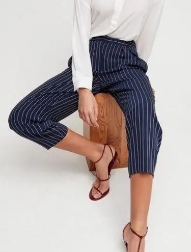 Wilfred Aritzia  Modesto Navy Pinstripe Pants 00