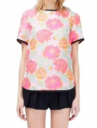 Wilfred  Aritzia Palais neon floral jacquard blouse