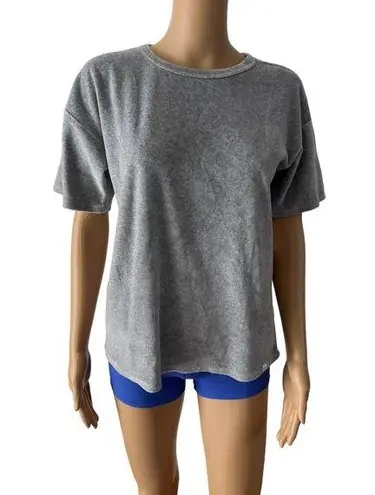 Treasure & Bond Light Gray Velour Short Sleeve Crewneck T-Shirt Size XL Juniors
