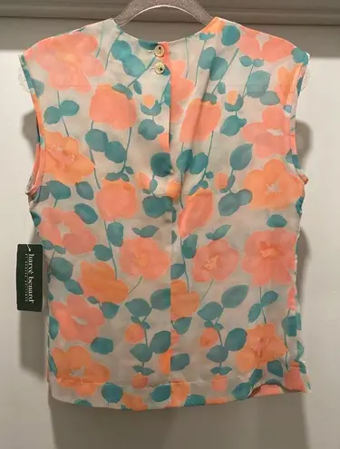 Harvé Benard NWT VTG 80s Harve Benard Multicolored Floral Sleeveless Blouse Tank Top - 8