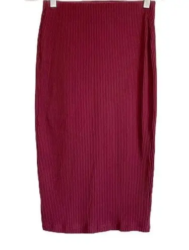 Old Navy  Burgundy Ribbed Pencil Skirt XS