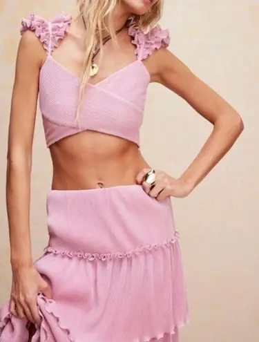 Free People  X Saylor Gianna Set two piece set color: bubblegum pink Medium