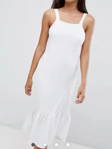 ASOS  DESIGN square neck drop hem midi sundress thumbnail 2