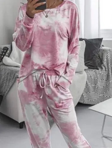 Pink Tie Dye Jogger Set