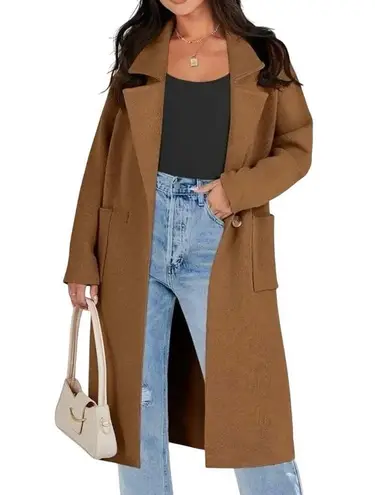 Anrabess Long Cardigan Duster Sweater in Color Caramel Size Small New with Tag Tan