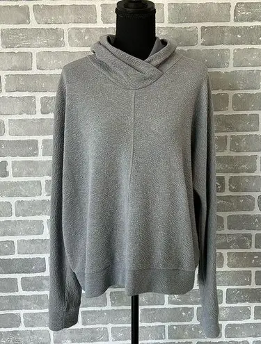Zyia Active | Textured Hoodie Sweatshirt Gray | Womens Size XL