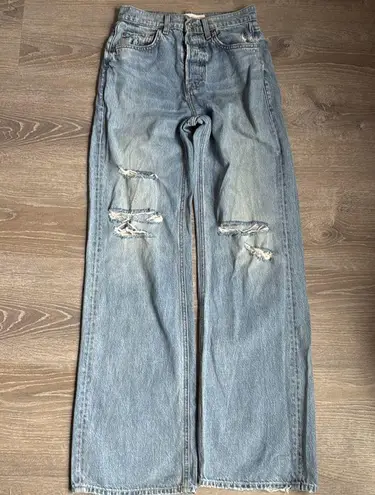 GRLFRND Brooklyn High Rise Straight IN LOST PALMS 25