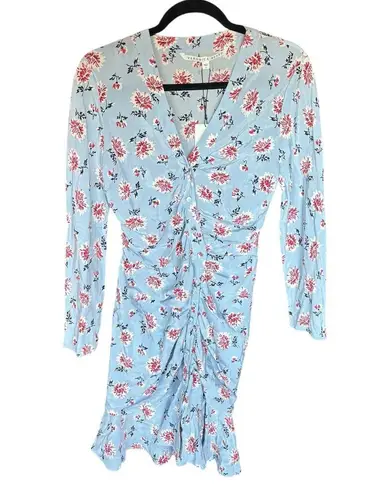 Veronica Beard Rowe Silk Rushed Dress