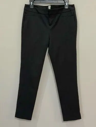 Ecru Black Dress Pants Slim Leg Sz 4 Cropped Chino Skinny Business Casual